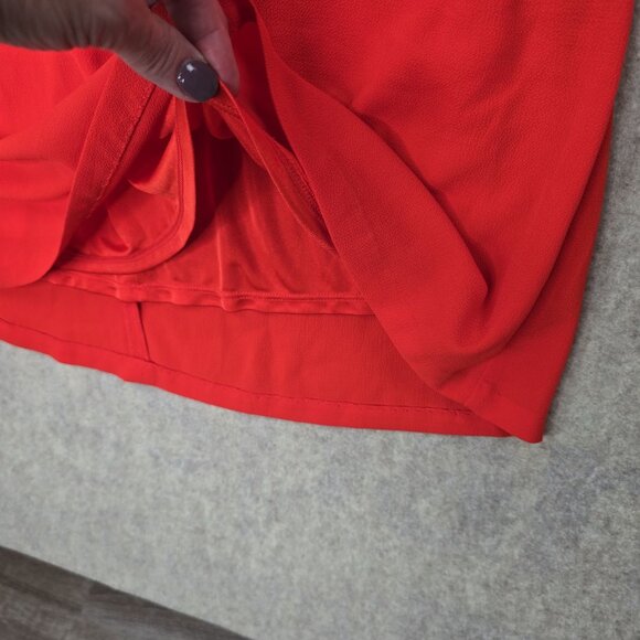 Worthington Red Bell Sleeve Dress Size 8 Polyester Blend - Picture 5 of 9